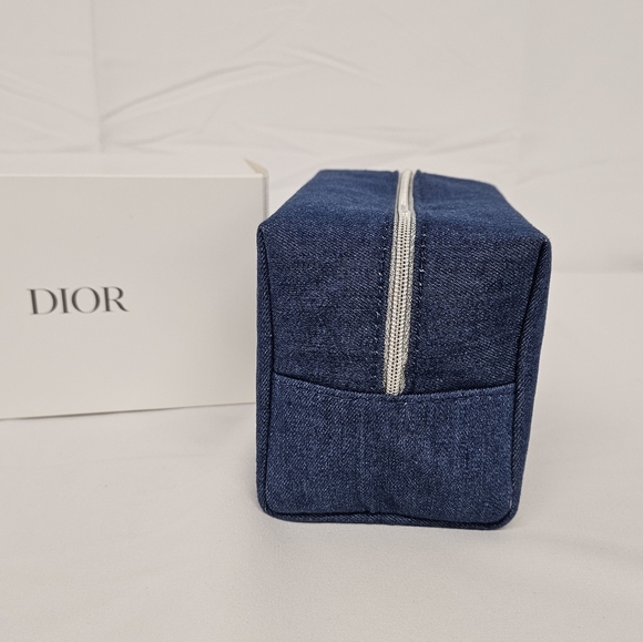 Dior Denim Mini Clutch Travel Bag in Blue Denim and Silver NWT - Picture 6 of 11